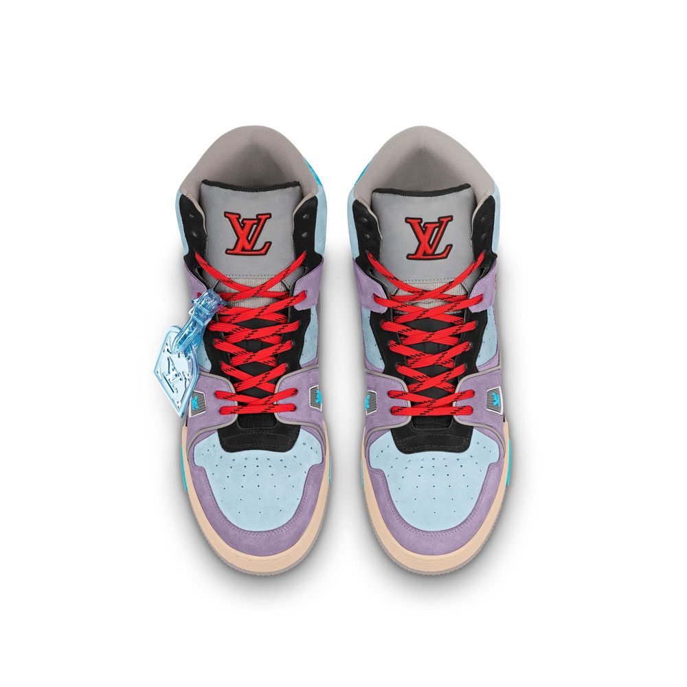 Louis Vuitton Trainer Sneaker Boot in Rose 1A7R0R - Photo-3