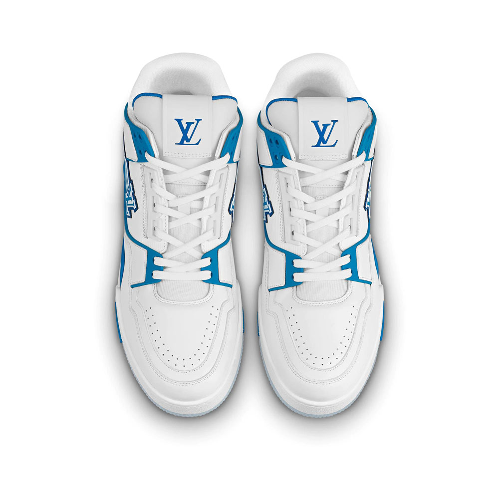 Louis Vuitton Trainer Sneaker in Blue 1A8AGQ - Photo-2