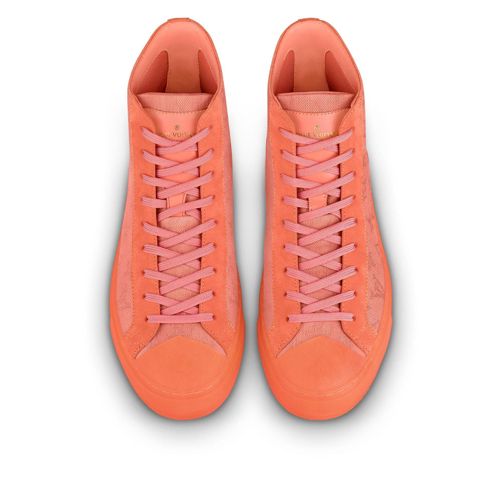 Louis Vuitton Tattoo Sneaker Boot in Orange 1A8K9L - Photo-2