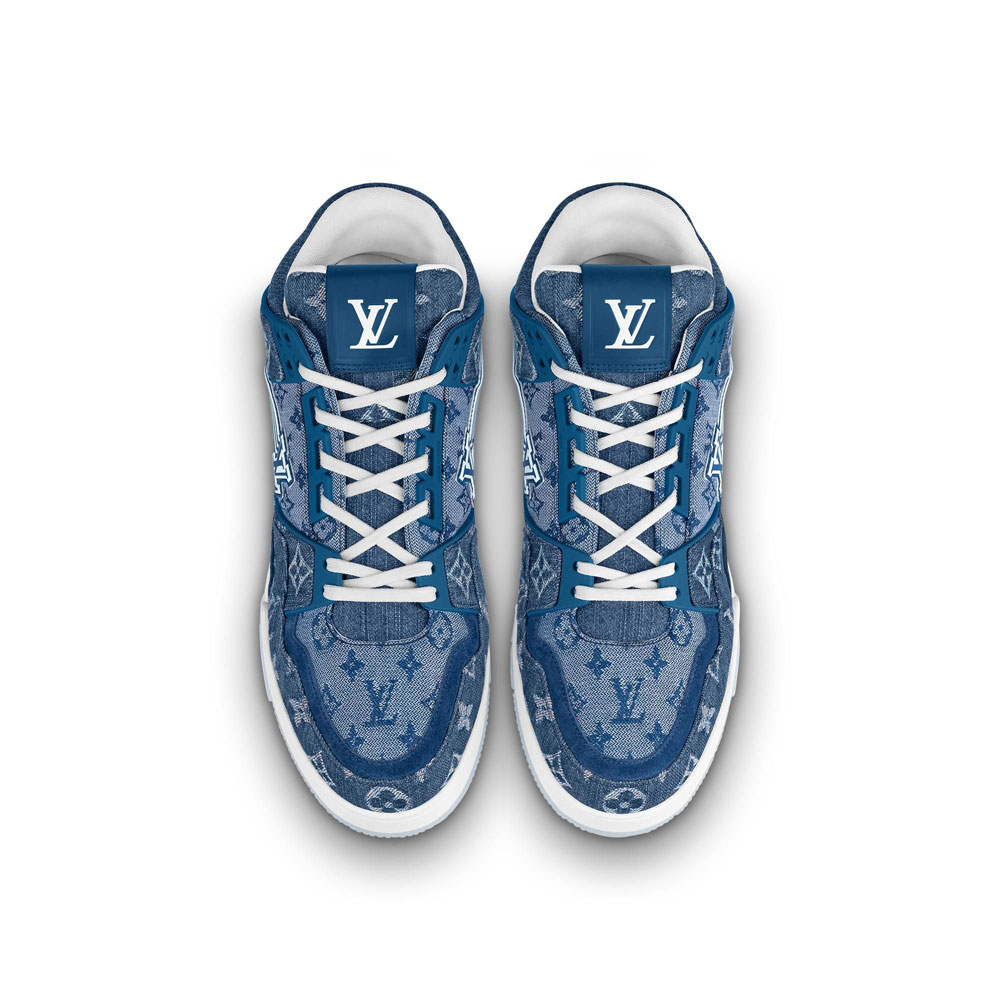 Louis Vuitton Trainer Sneaker in Blue 1A8MG3 - Photo-2