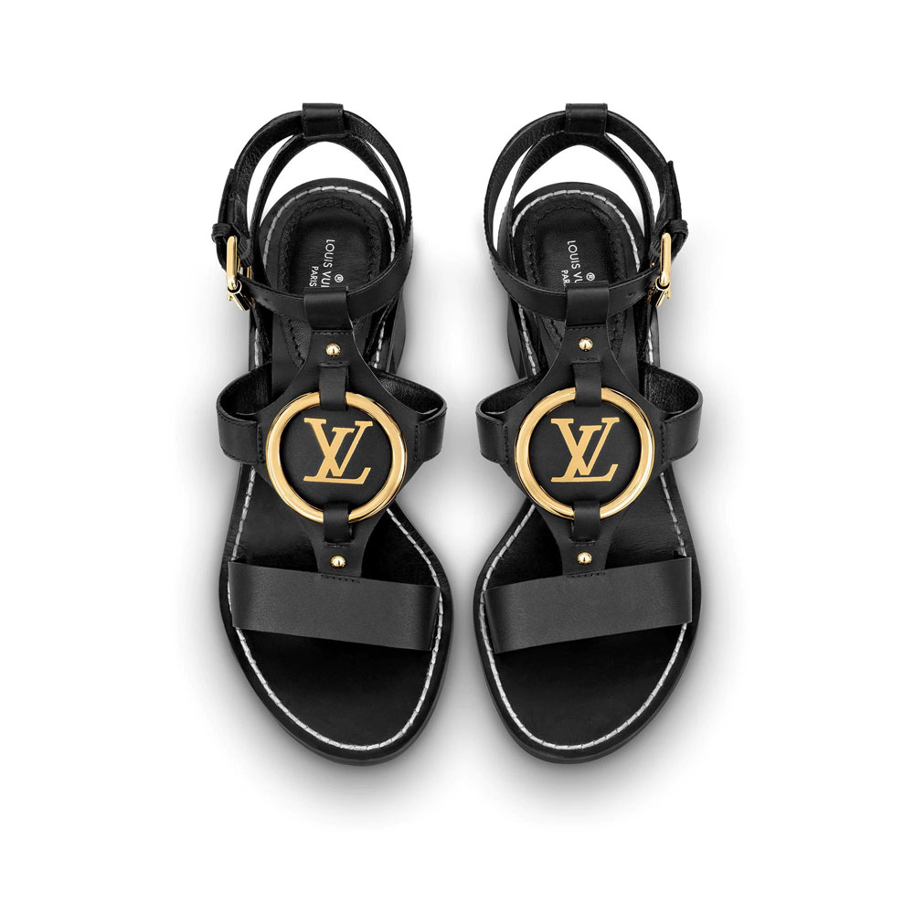 Louis Vuitton Faro Sandal in Black 1A8N63 - Photo-2
