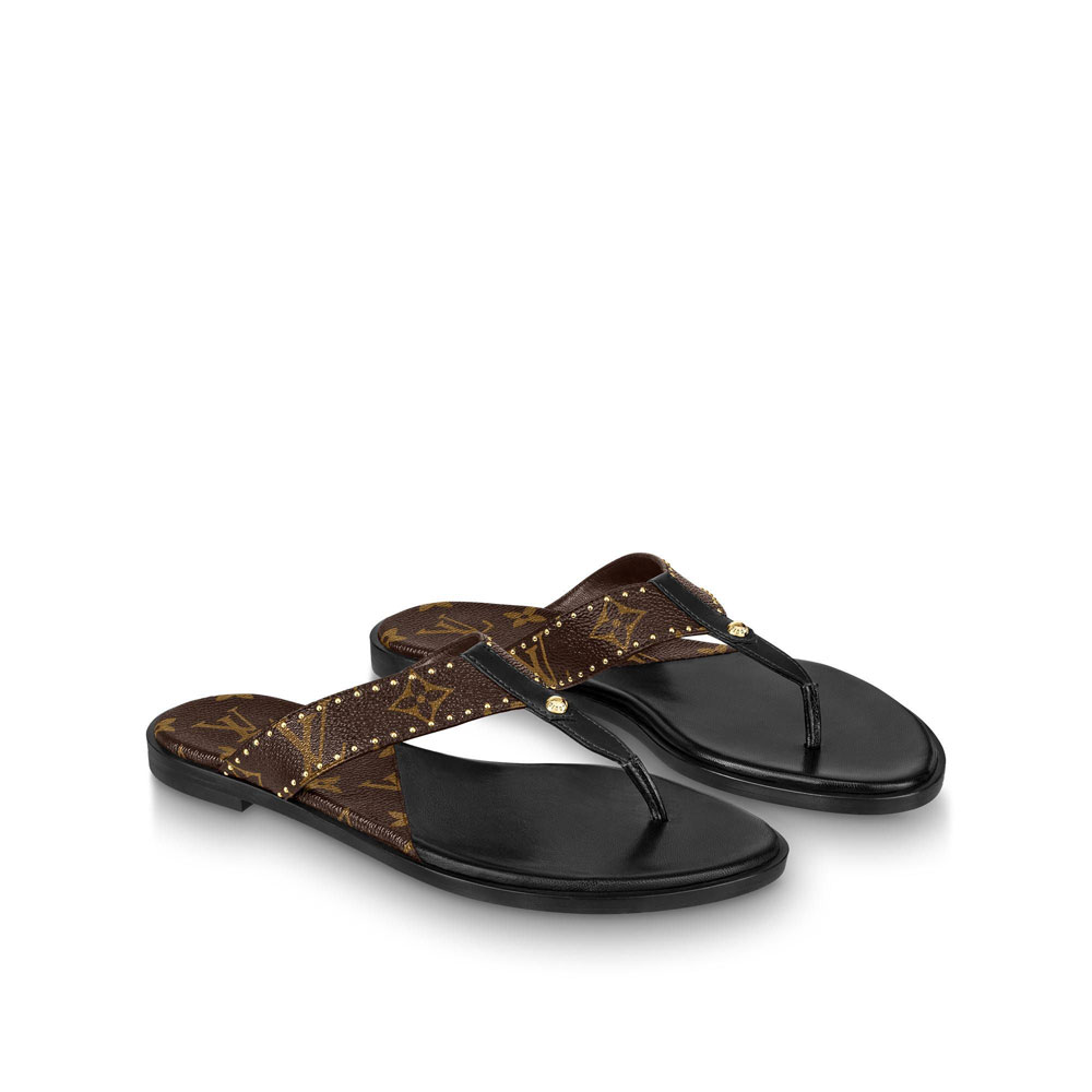 Louis Vuitton Sunny Flat Thong in Black 1A8NSP - Photo-3