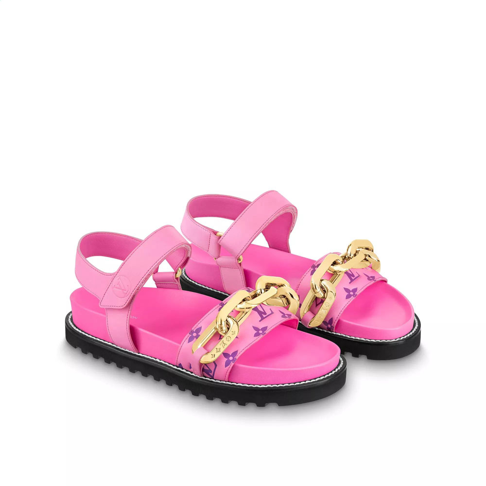 Louis Vuitton Paseo Flat Comfort Sandal in Pink 1A90PY - Photo-2