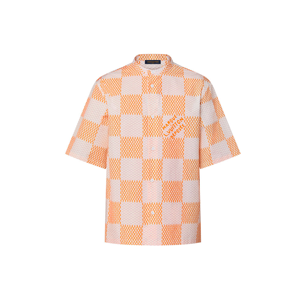 Louis Vuitton Short-Sleeved Officer Collar Shirt 1AFJCG