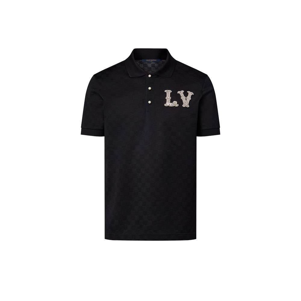 Louis Vuitton Cotton Pique Polo With Embroidered LV Patch 1AFJEL