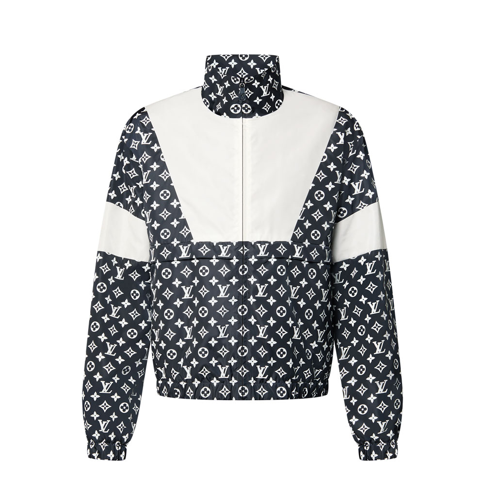 Louis Vuitton Monogram Printed Technical Track Top 1AFWJH