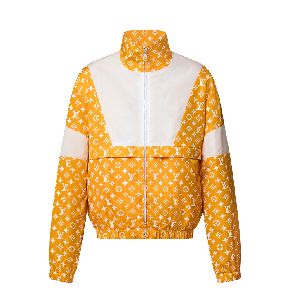 Louis Vuitton Monogram Printed Technical Track Top 1AFWJQ