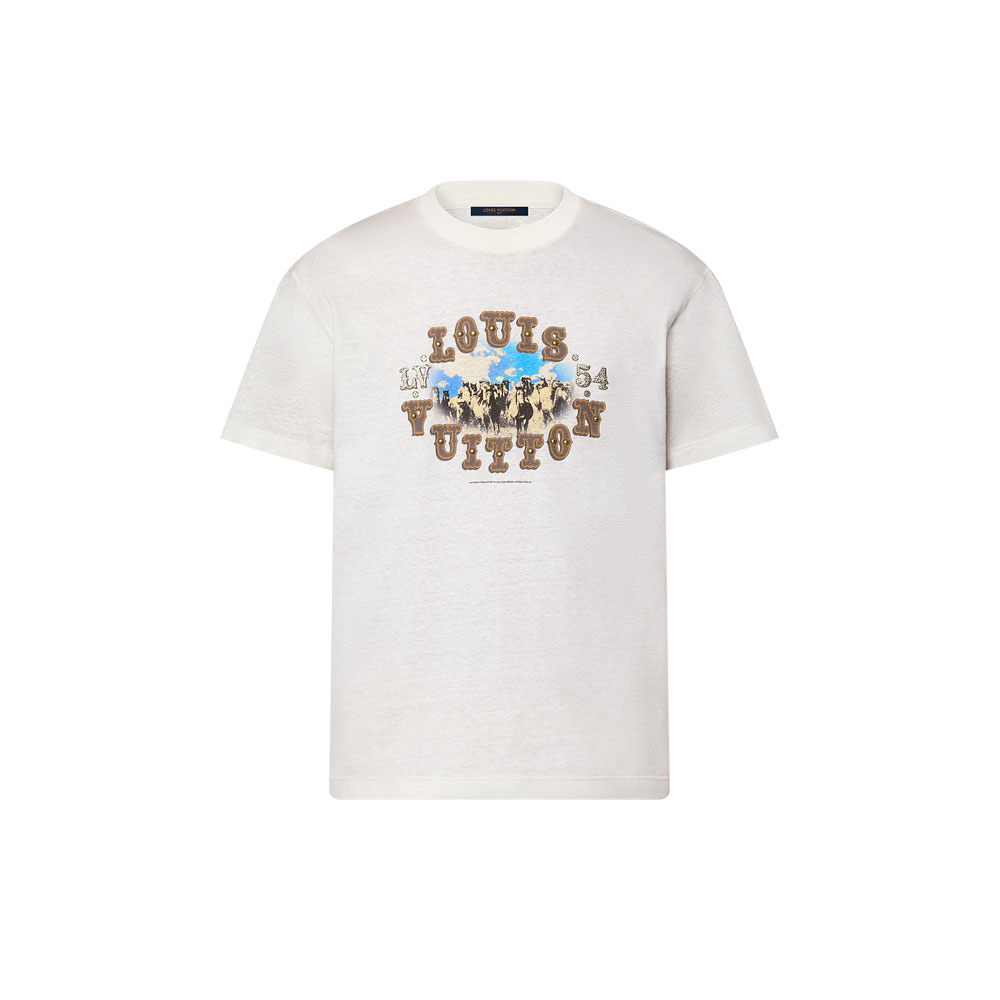 Louis Vuitton Graphic Cotton And Linen-Blend T-Shirt 1AFWUR