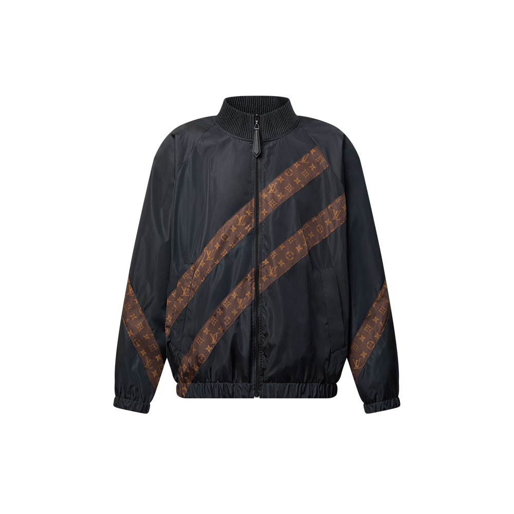 Louis Vuitton Monogram Stripe Zip-Up Jacket 1AGGK3