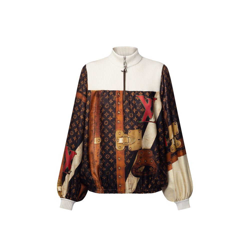 Louis Vuitton LV Trunk Rib Collar Blouse 1AGGTF