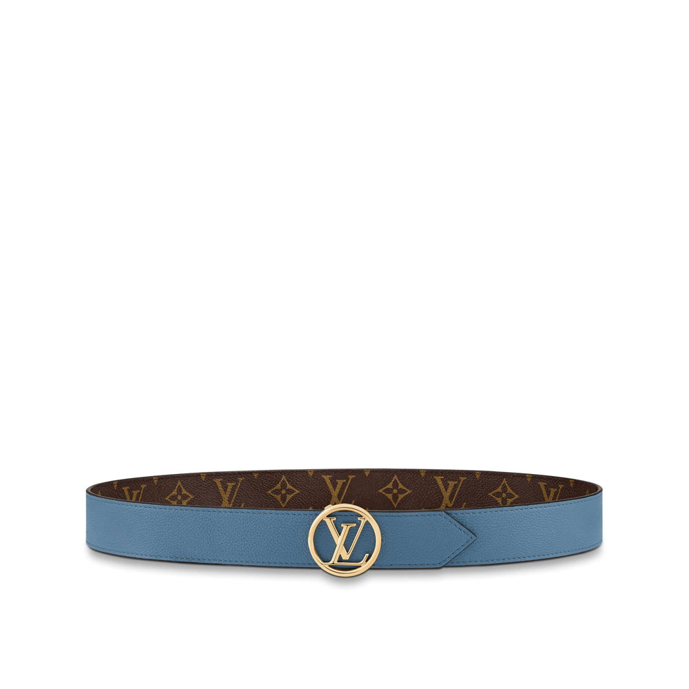 Louis Vuitton Circle 35mm Reversible Belt Monogram in Blue M0142V - Photo-2