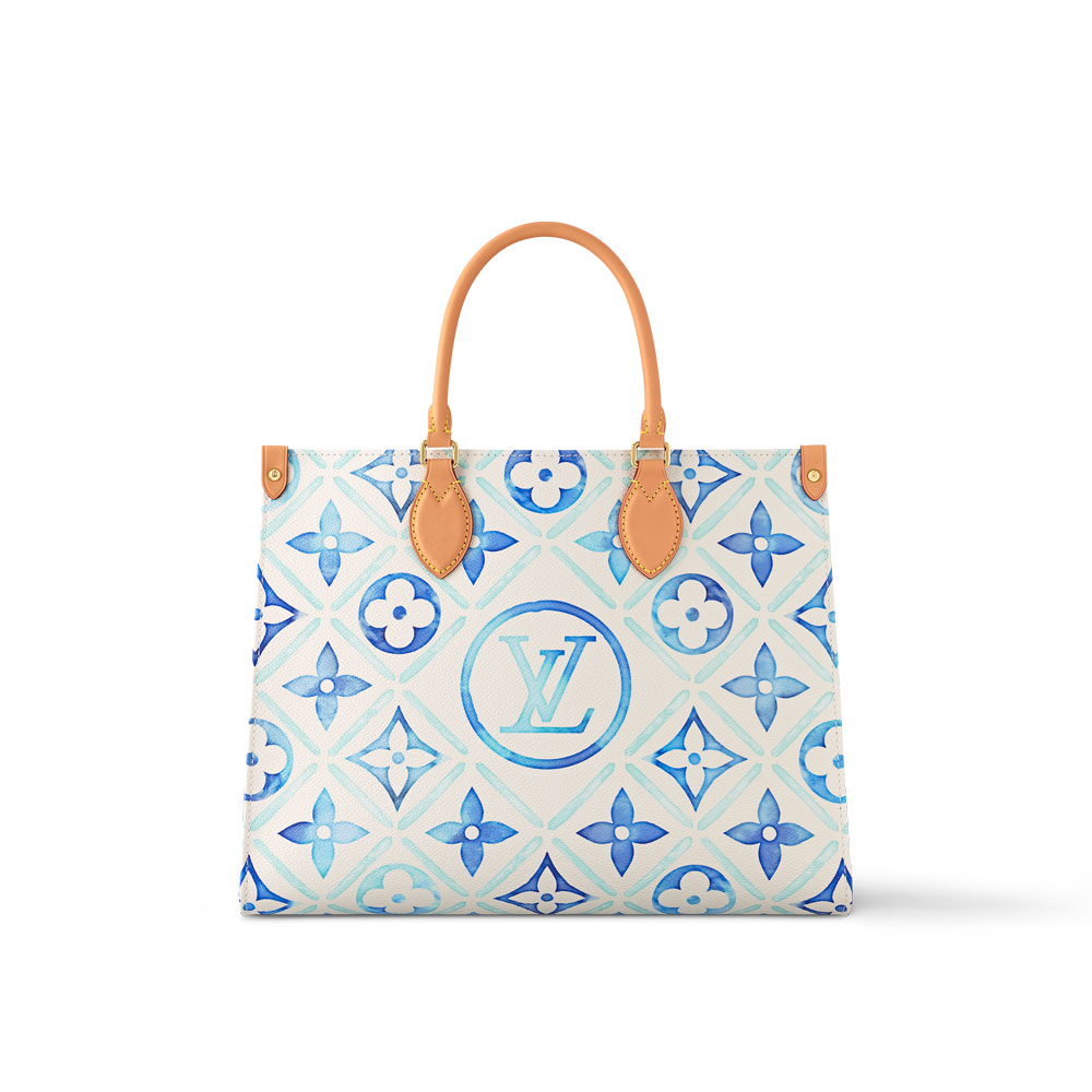 Louis Vuitton OnTheGo MM Tote Bag in Monogram Canvas Blue M11262