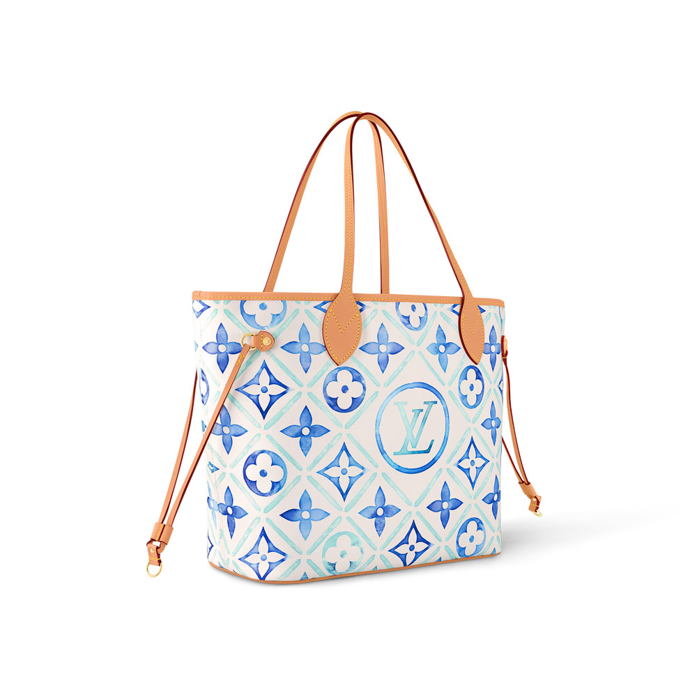 Louis Vuitton Neverfull MM Tote Bag in Monogram Canvas Blue M11263 - Photo-2