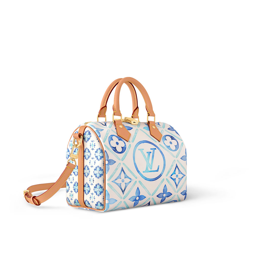 Louis Vuitton Speedy Bandouliere 25 Bag in Monogram Canvas Blue M11264 - Photo-2