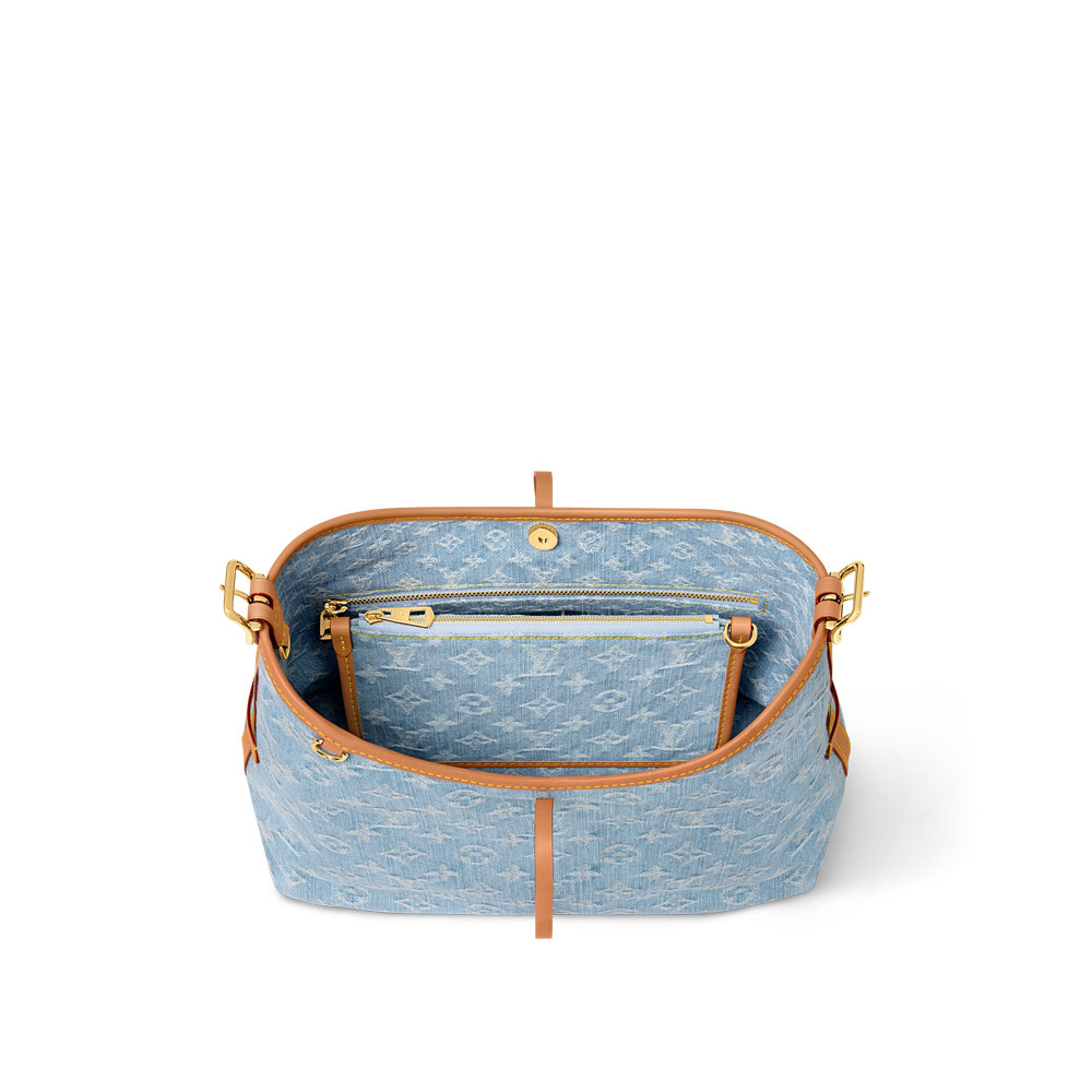 Louis Vuitton CarryAll PM Bag in Monogram Canvas Blue M11462 - Photo-3