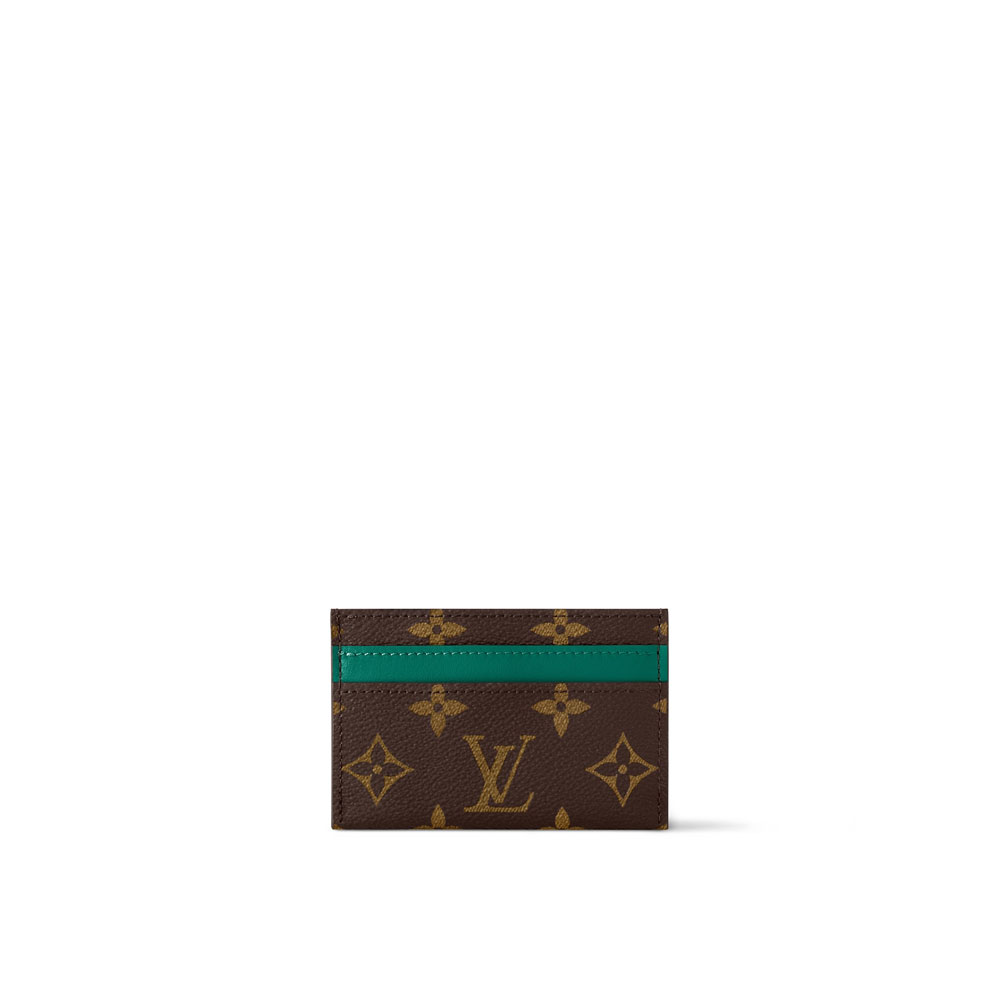 Louis Vuitton Double Card Holder Monogram Macassar Canvas M12839