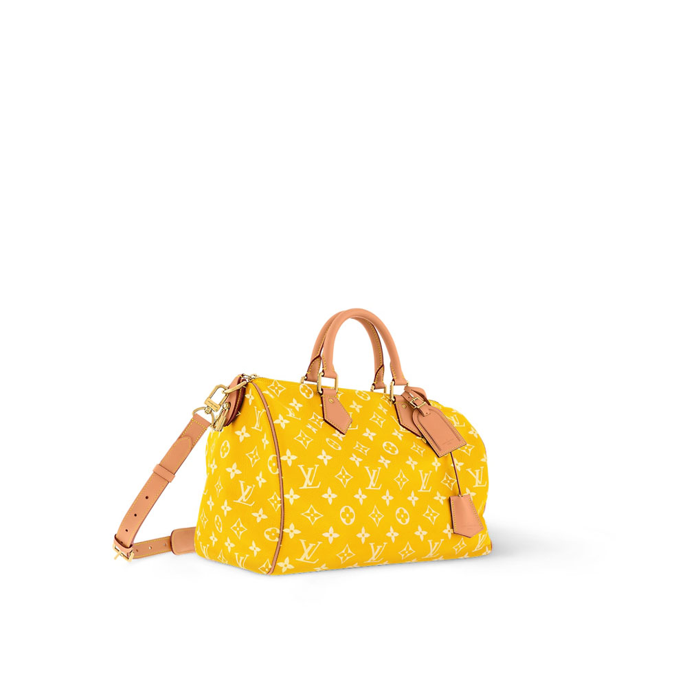 Louis Vuitton Speedy P9 Bandouliere 40 in Jaune Mat M24419 - Photo-2