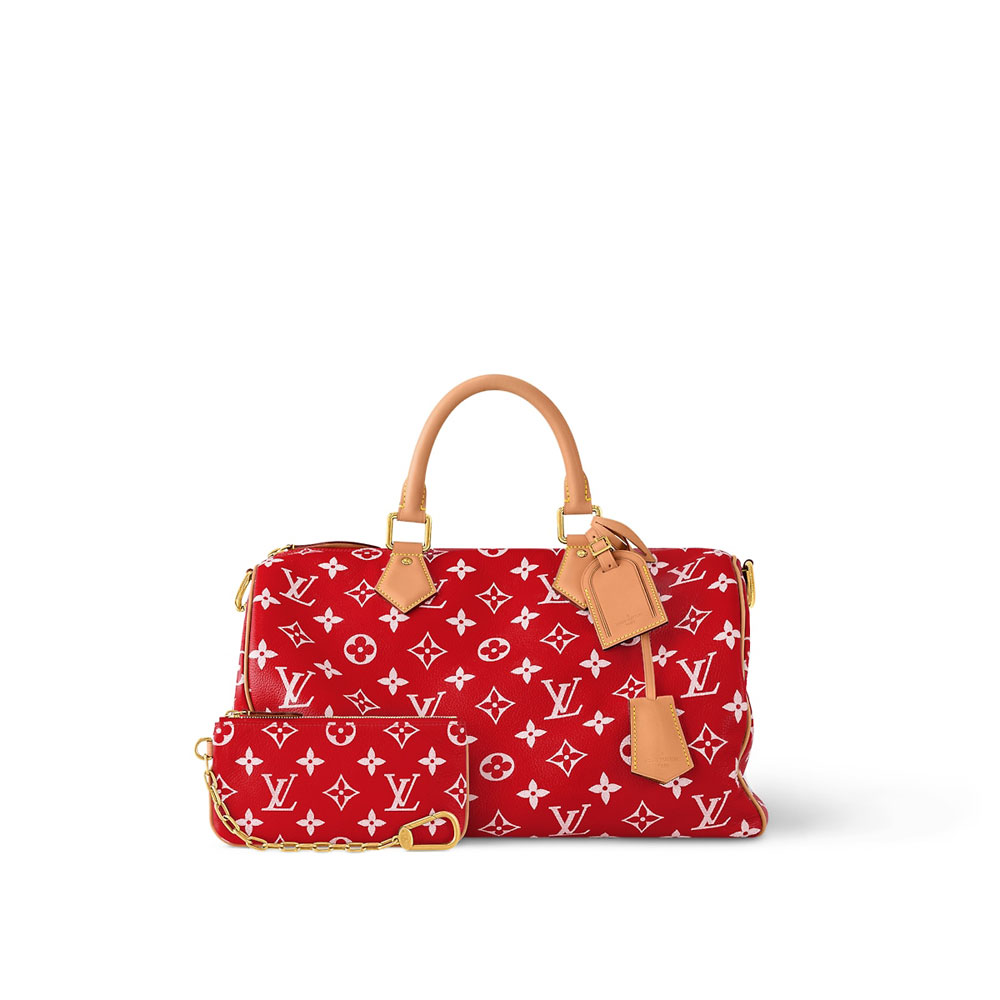 Louis Vuitton Speedy P9 Bandouliere 40 in Red M24420 - Photo-3