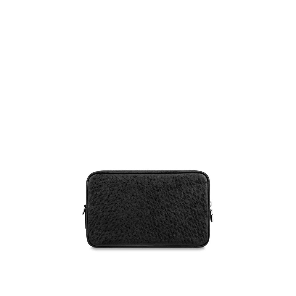 Louis Vuitton Pochette Kasai Taiga Leather in Black M30441 - Photo-4