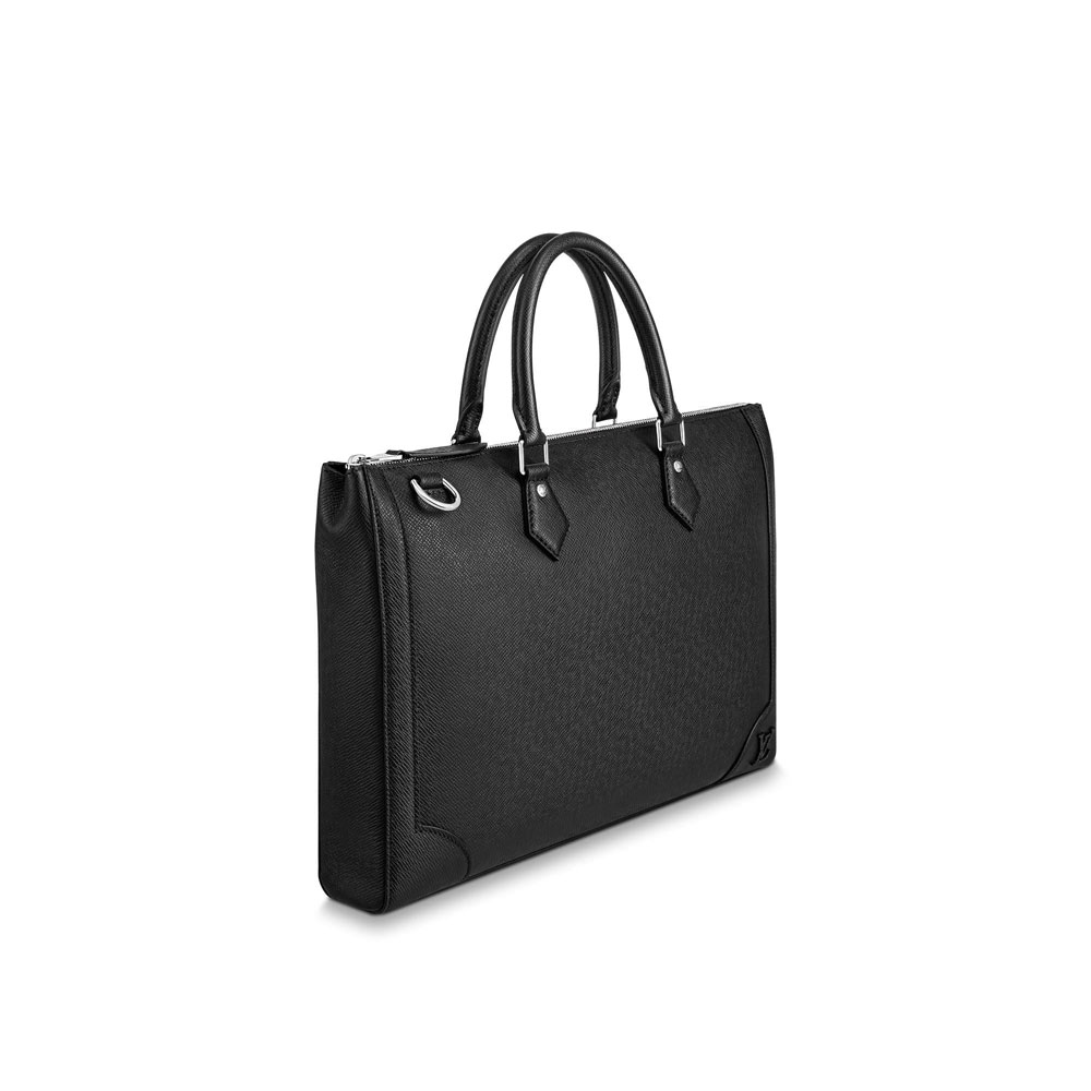 Louis Vuitton Slim Briefcase Taiga Leather in Black M30810 - Photo-2