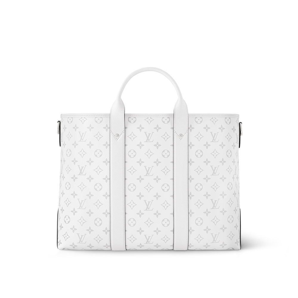 Louis Vuitton Weekend NM Tote Bag in Taigarama White M30919 - Photo-3