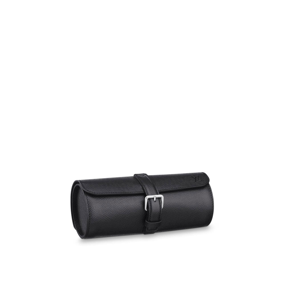 Louis Vuitton 3 Watch Case Taiga Leather M32609