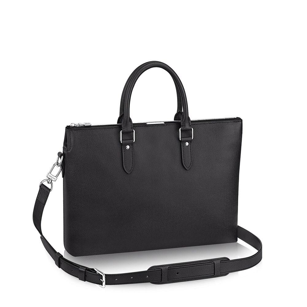 Louis Vuitton anton soft briefcase taiga leather mens bag M34400