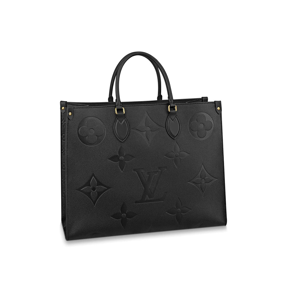 Louis Vuitton OnTheGo GM Monogram Empreinte Leather in Black M44925