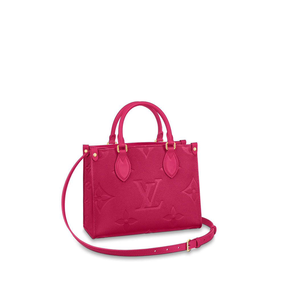 Louis Vuitton Onthego PM Monogram Empreinte Leather in Rose M45660