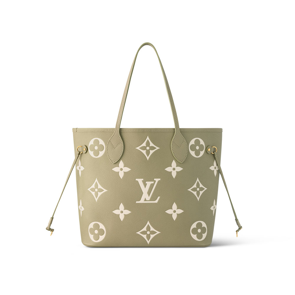 Louis Vuitton Neverfull MM Bicolor Monogram Empreinte Leather M46649