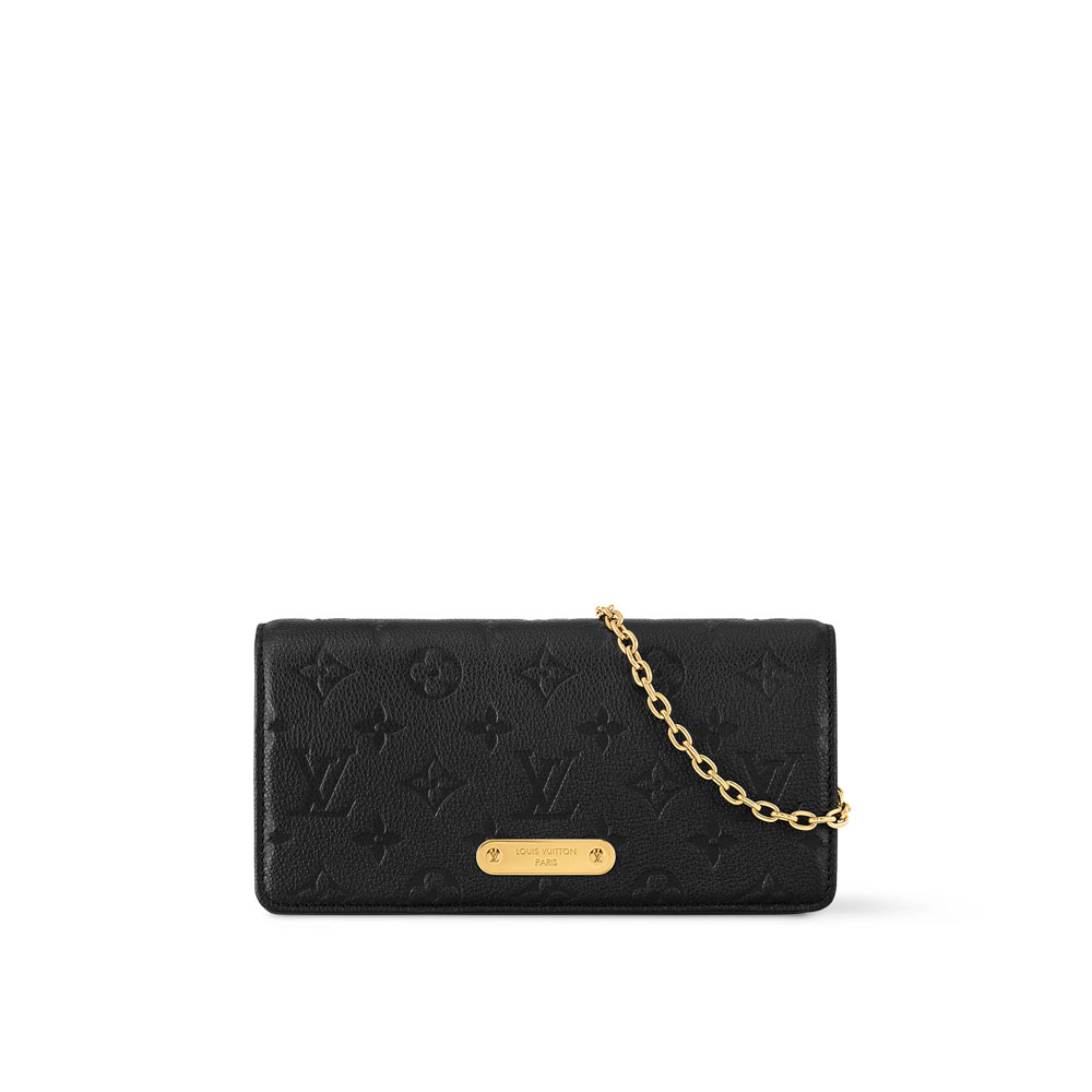 Louis Vuitton Lily Wallet On Chain Bag in Monogram Empreinte Black M46919