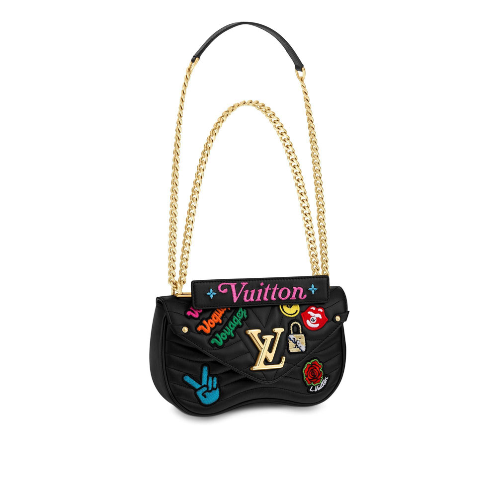 Louis Vuitton New Wave Chain Bag MM LV New Wave Leather M52564