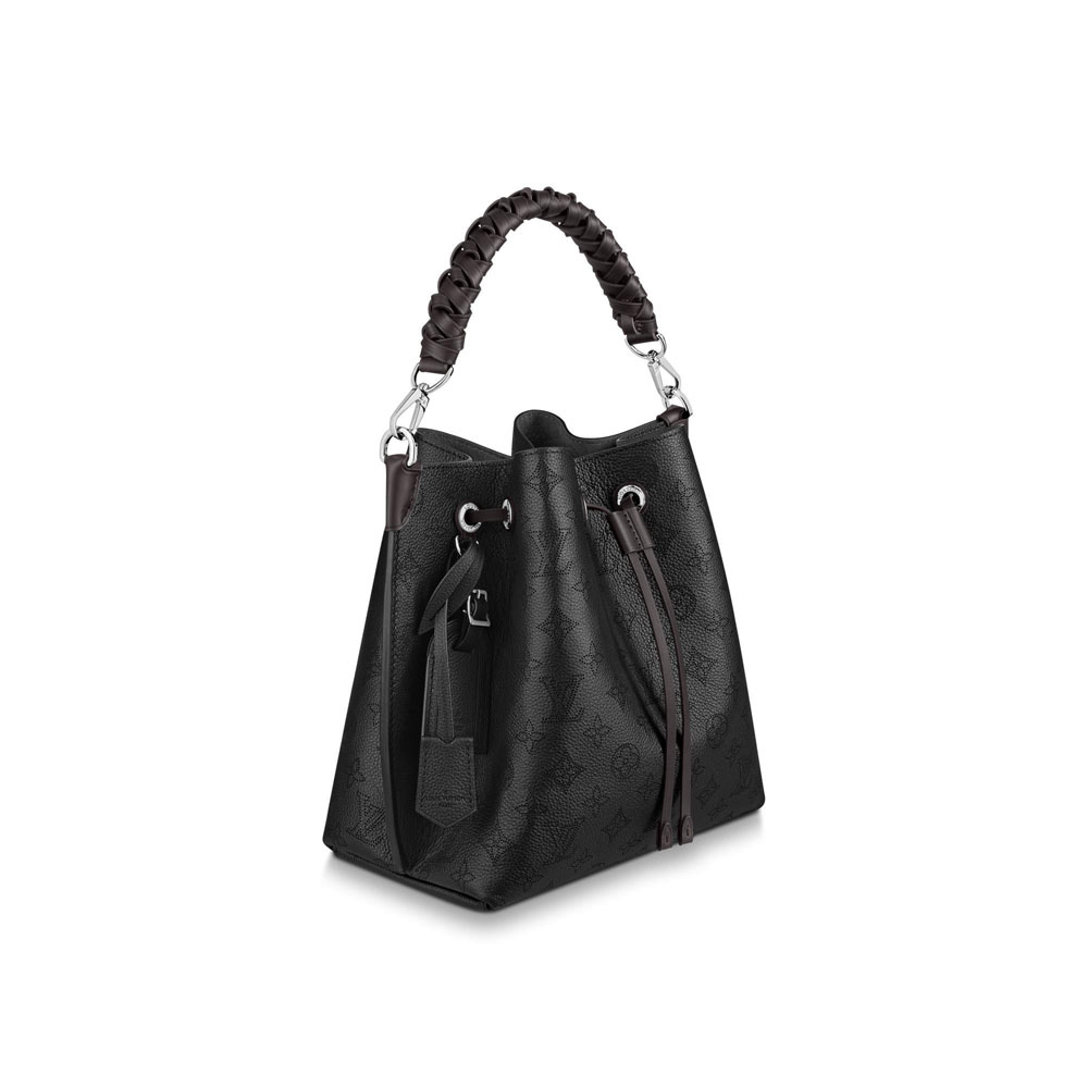Louis Vuitton Muria Black Leather Bucket Bag M55800 - Photo-2