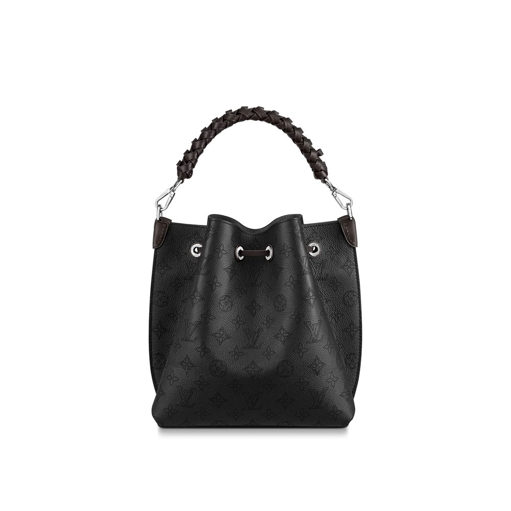 Louis Vuitton Muria Black Leather Bucket Bag M55800 - Photo-3