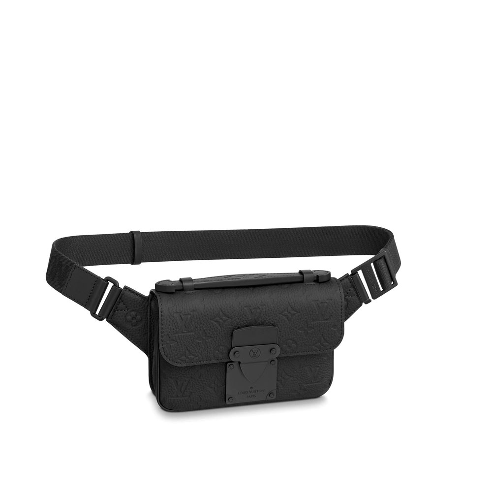 Louis Vuitton S Lock Sling Bag Taurillon Monogram in Black M58487