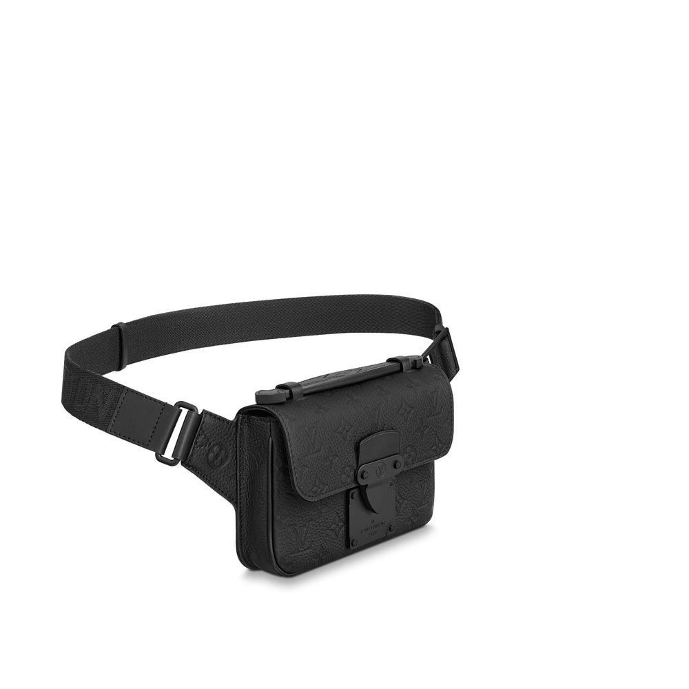 Louis Vuitton S Lock Sling Bag Taurillon Monogram in Black M58487 - Photo-2