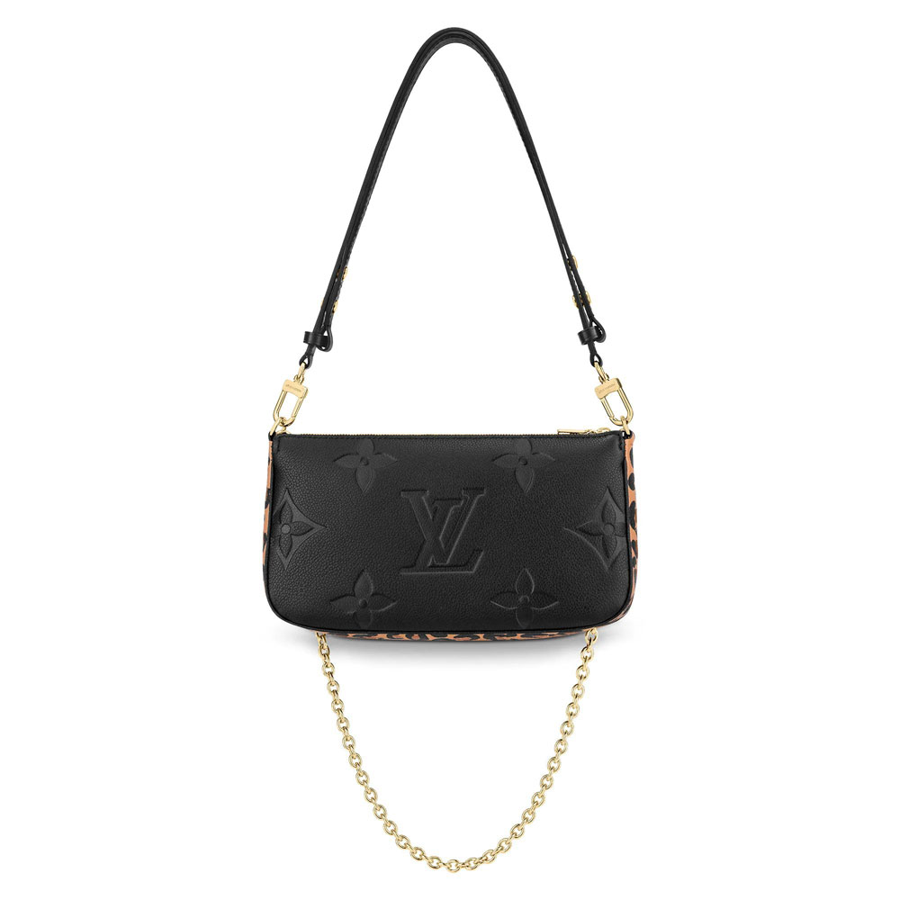 Louis Vuitton Multi Pochette Monogram Empreinte Leather in Black M58520 - Photo-3