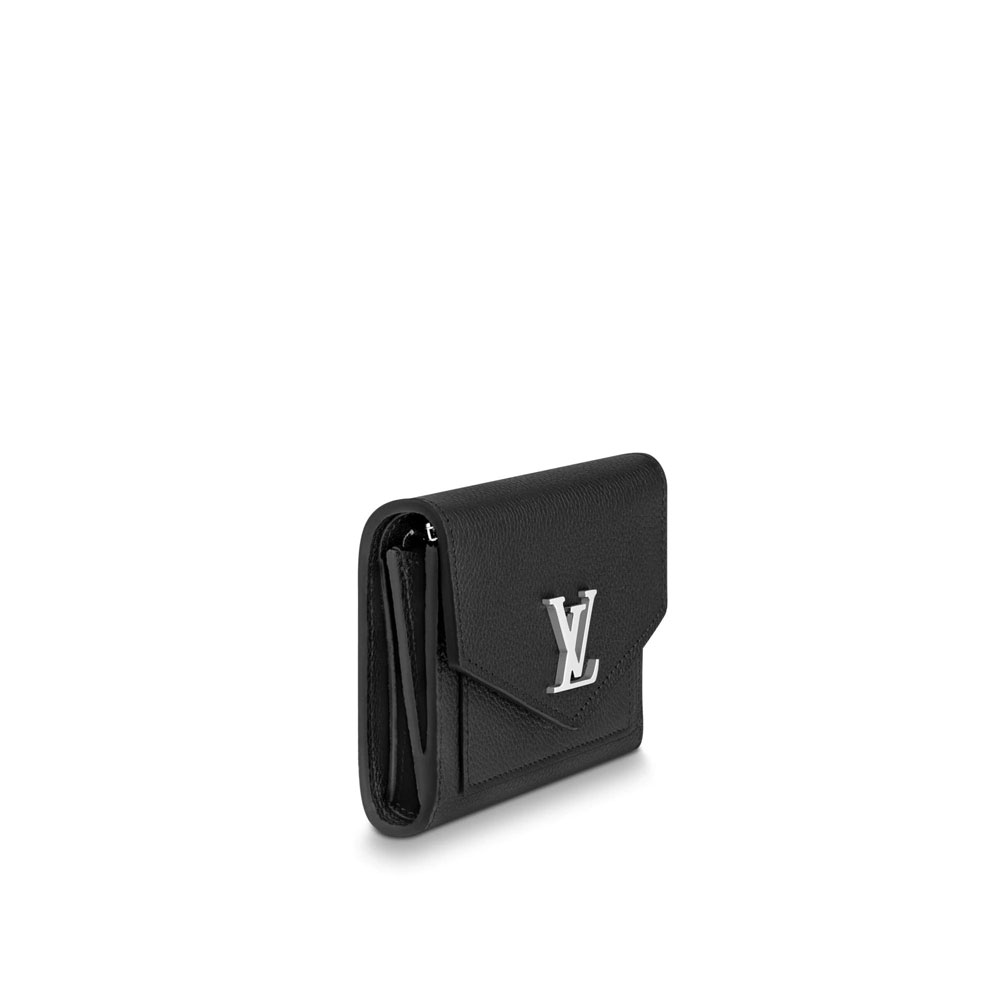 Louis Vuitton MyLockMe Compact Wallet Lockme Leather in Black M62947 - Photo-2
