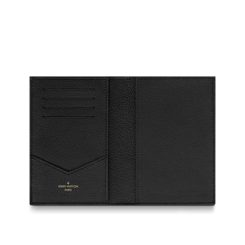 LV Passport Cover Monogram Empreinte Leather in Black M63914 - Photo-3