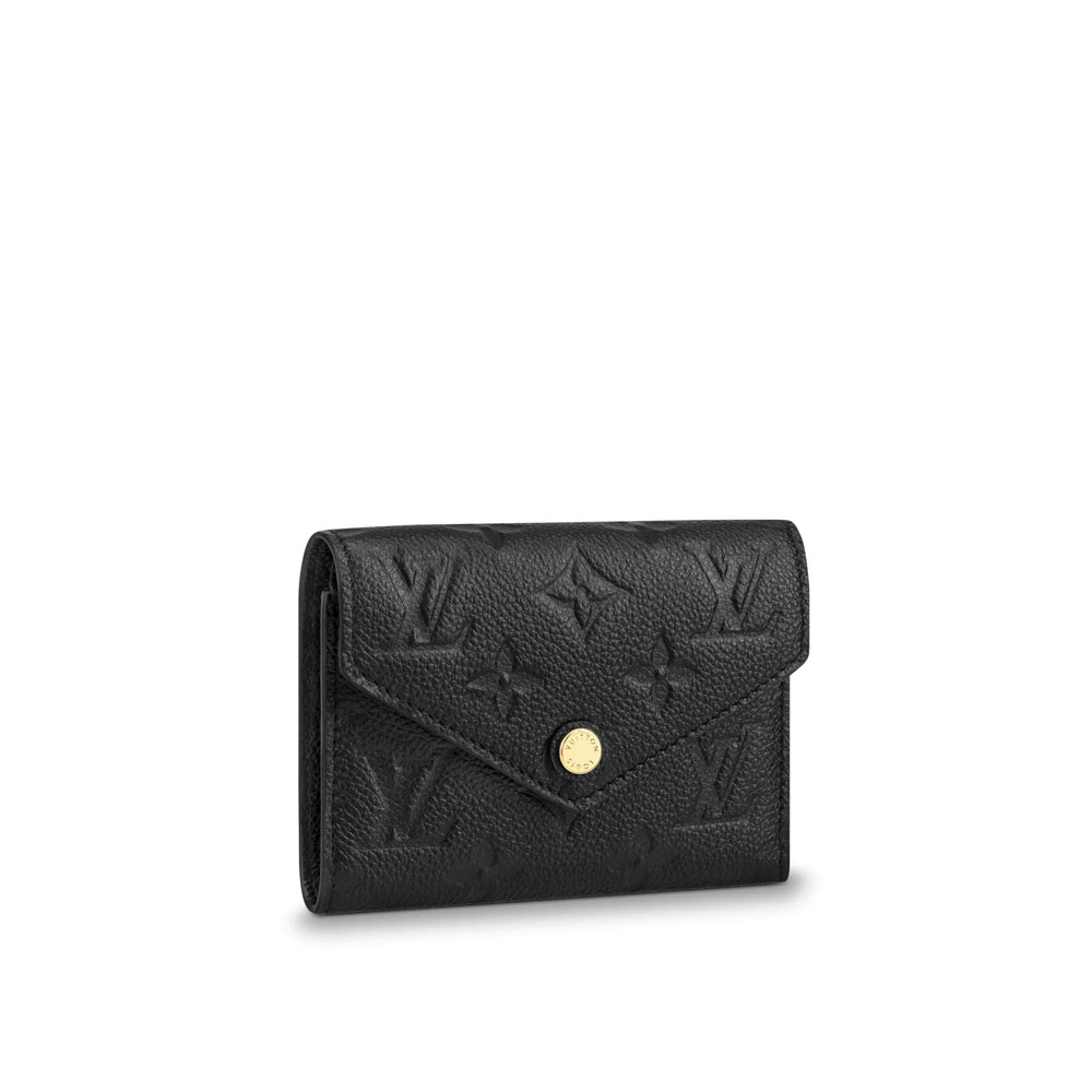 LV Victorine Wallet Monogram Empreinte Leather in Black M64060