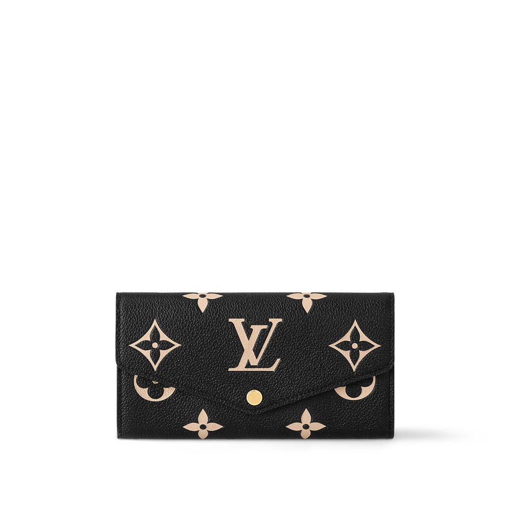 Louis Vuitton Sarah Wallet Bicolor Monogram Empreinte Leather M80496