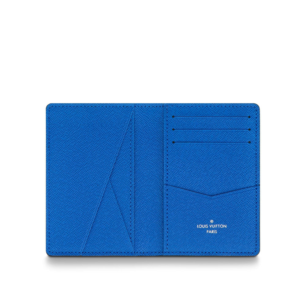 Louis Vuitton Pocket Organizer Monogram Eclipse Canvas in Blue M80911 - Photo-3