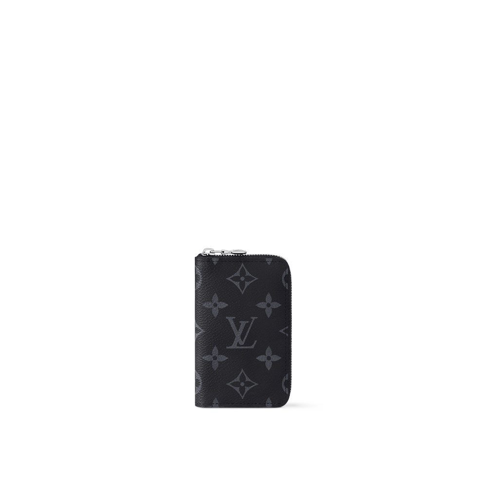 Louis Vuitton Zippy Coin Purse Vertical Monogram Eclipse M81662