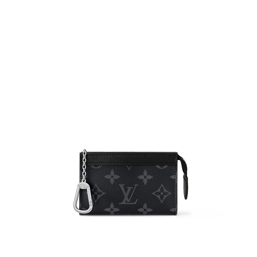 Louis Vuitton Key Pouch Voyage Monogram Eclipse Canvas M82776