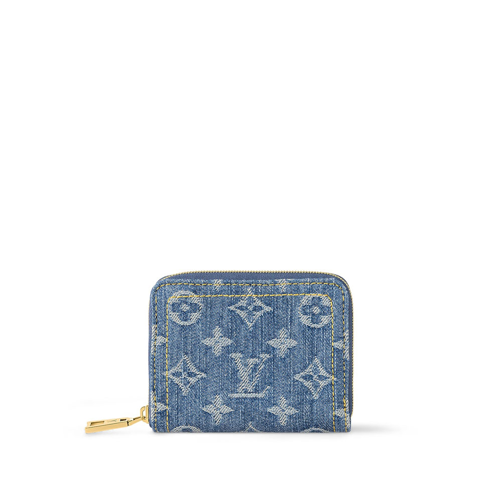 Louis Vuitton Zippy Coin Purse Monogram Denim Wallet M82957