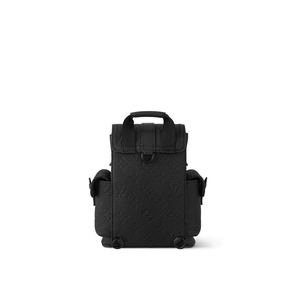 LV Nano Christopher Backpack in Taurillon Monogram Black M83164 - Photo-3