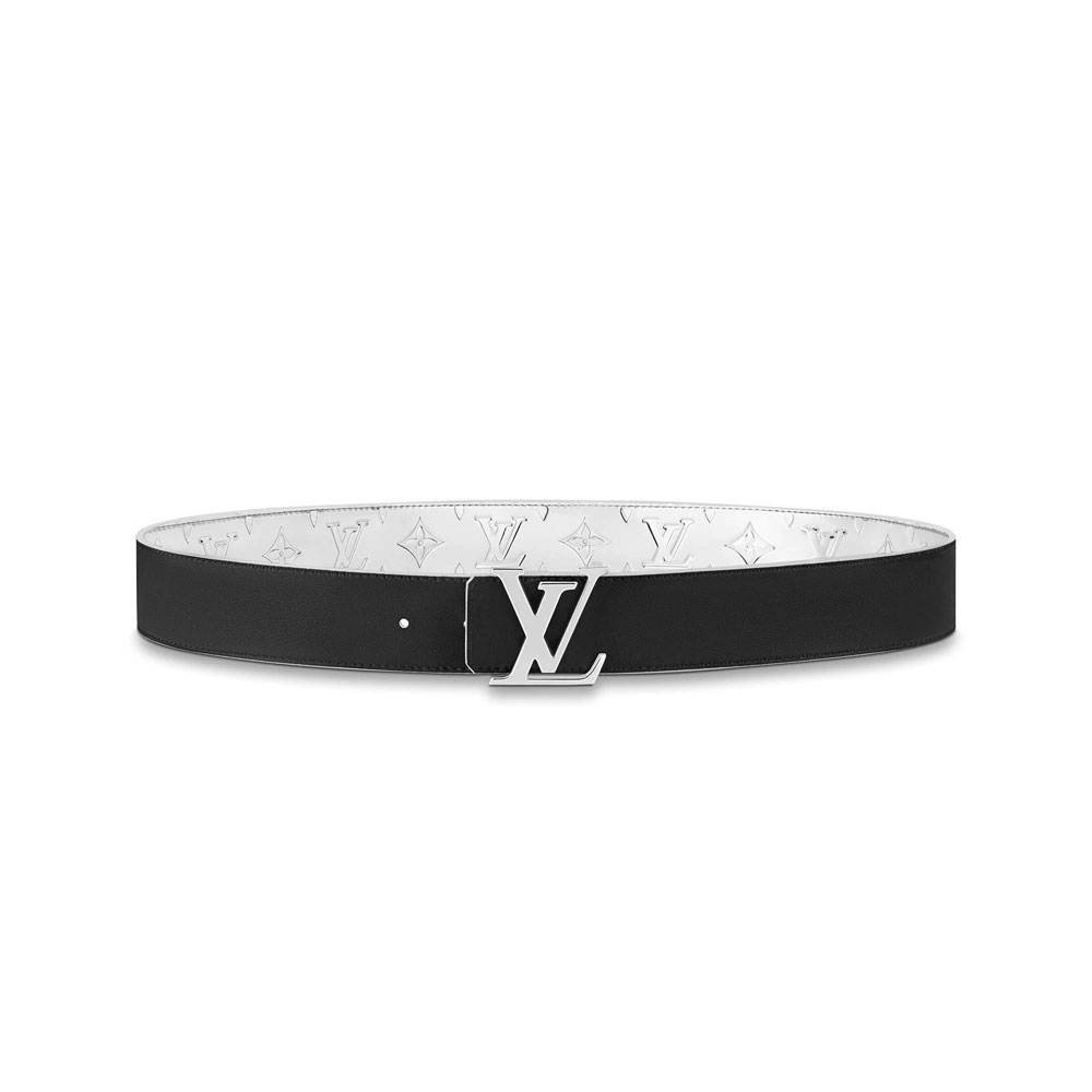 Louis Vuitton Initials Mirror 40MM Reversible Belt in Silver MP303Q - Photo-2