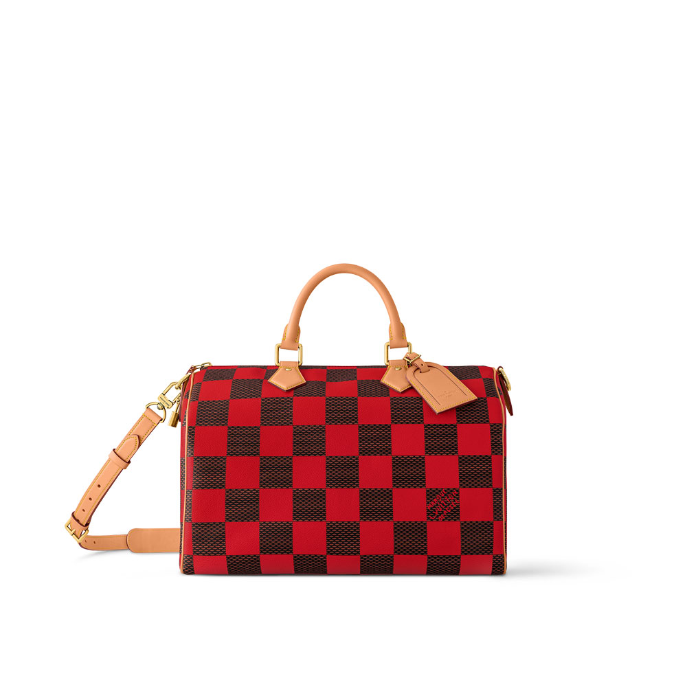 Louis Vuitton Speedy Bandouliere 40 Bag in Damier Other Red N40580