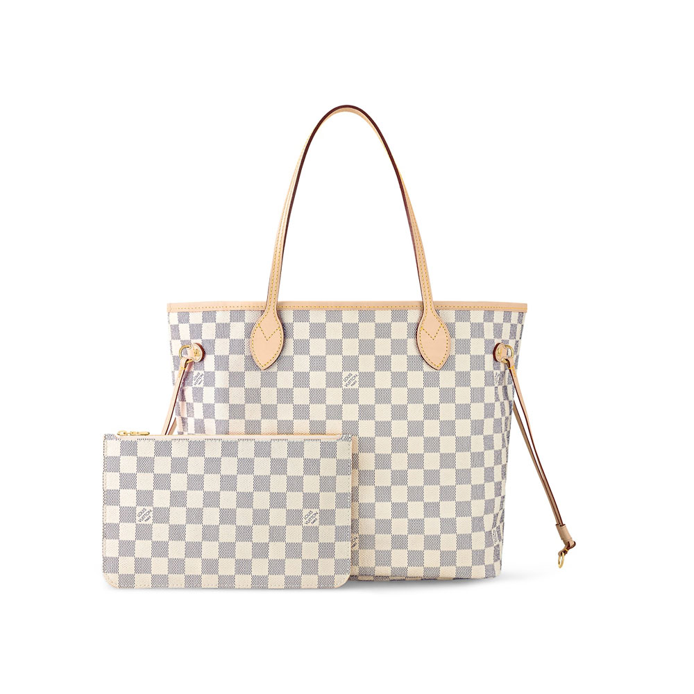 Louis Vuitton Neverfull MM Tote Bag Damier Azur Canvas Blue N40604 - Photo-3