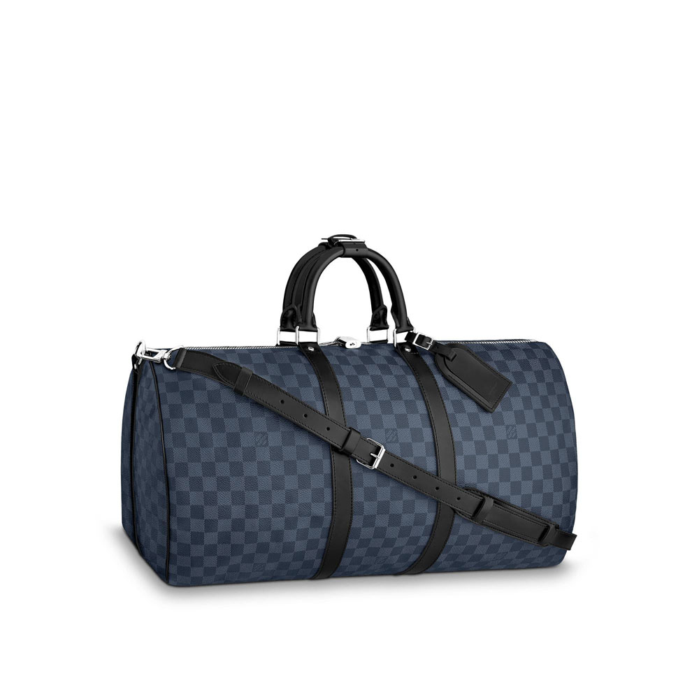 Louis Vuitton Keepall Bandouliere 55 Damier Cobalt Canvas N41356